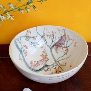 Birds at Noon by Ruchi Gupta Stand Bowl Tiger and Peacock